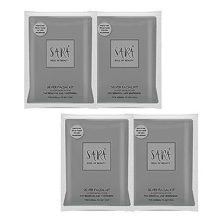 SARA SILVER FACIAL KIT (MEGA CLEAR SKIN) Pack of 4